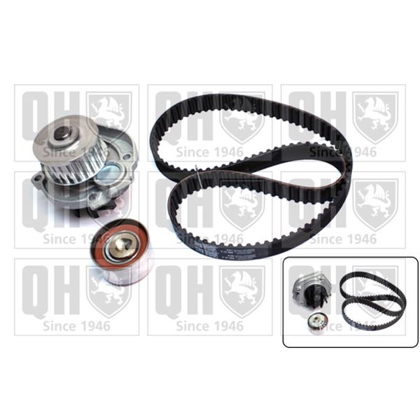 1 kit de distribution + 1 pompe à eau Quinton Hazell QBPK7182