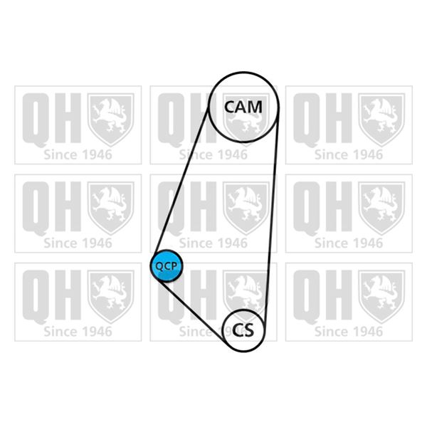 1 kit de distribution + 1 pompe à eau Quinton Hazell QBPK9089