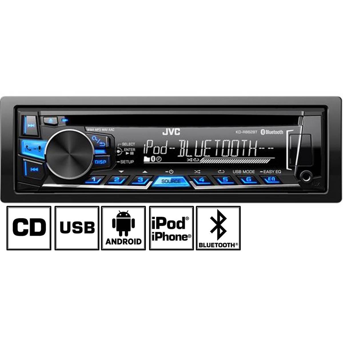 Autoradio Bluetooth Jvc Kd-r862bte