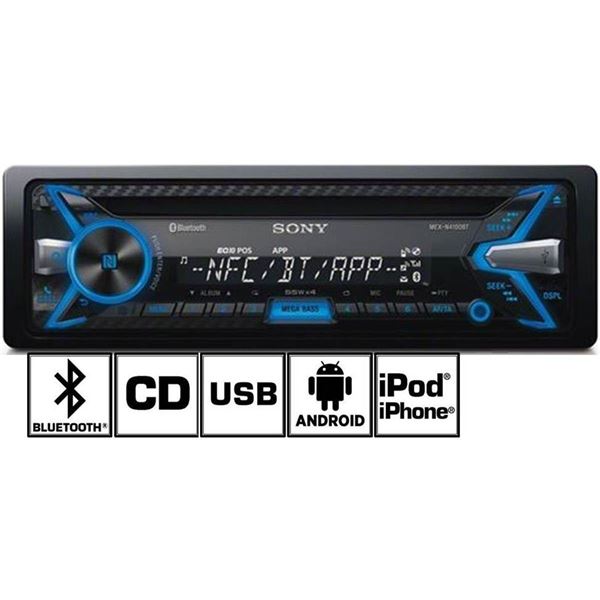Autoradio Bluetooth Sony MEXN4100BT Feu Vert