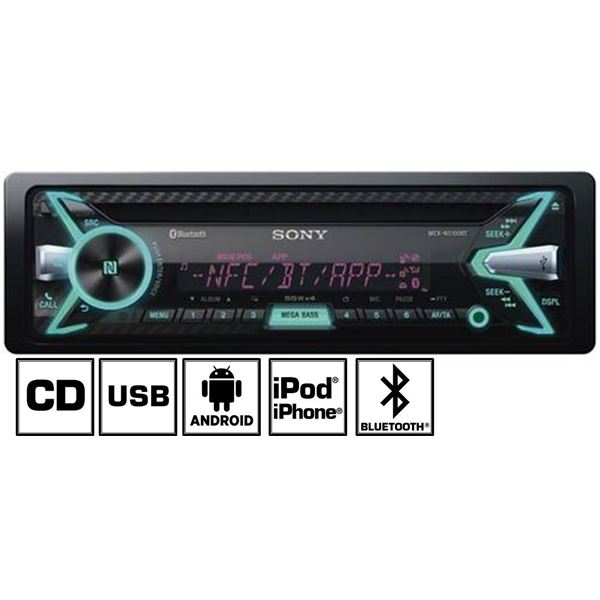 Autoradio Bluetooth Sony MEXN5100BT Feu Vert