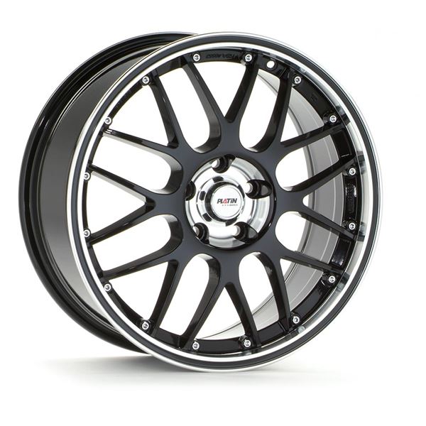 Jante aluminium Platin 17 pouces Noir Poli Contour Noir