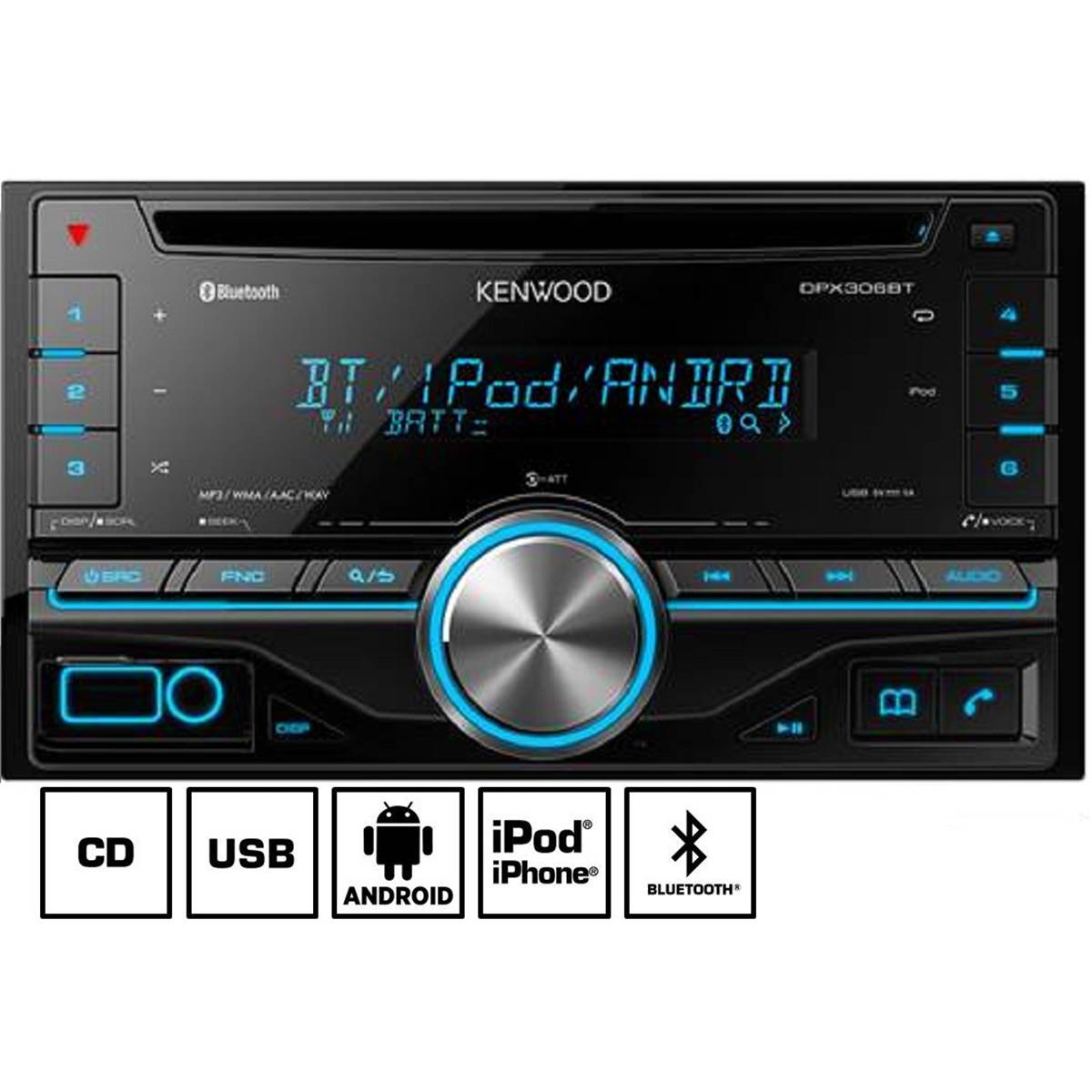 Autoradio Bluetooth Kenwood Dpx-306bt