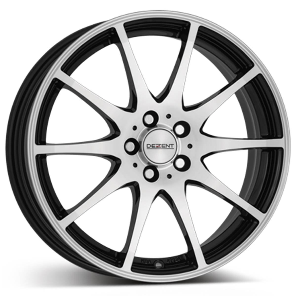 Jante Dezent Ti Dark Noir Mat / Face Miroir 6x15 5x98et39