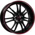 Jante DOTZ Shift Pinstripe Red Noir Brillant / Liseret Rouge 7x16 4x100ET38