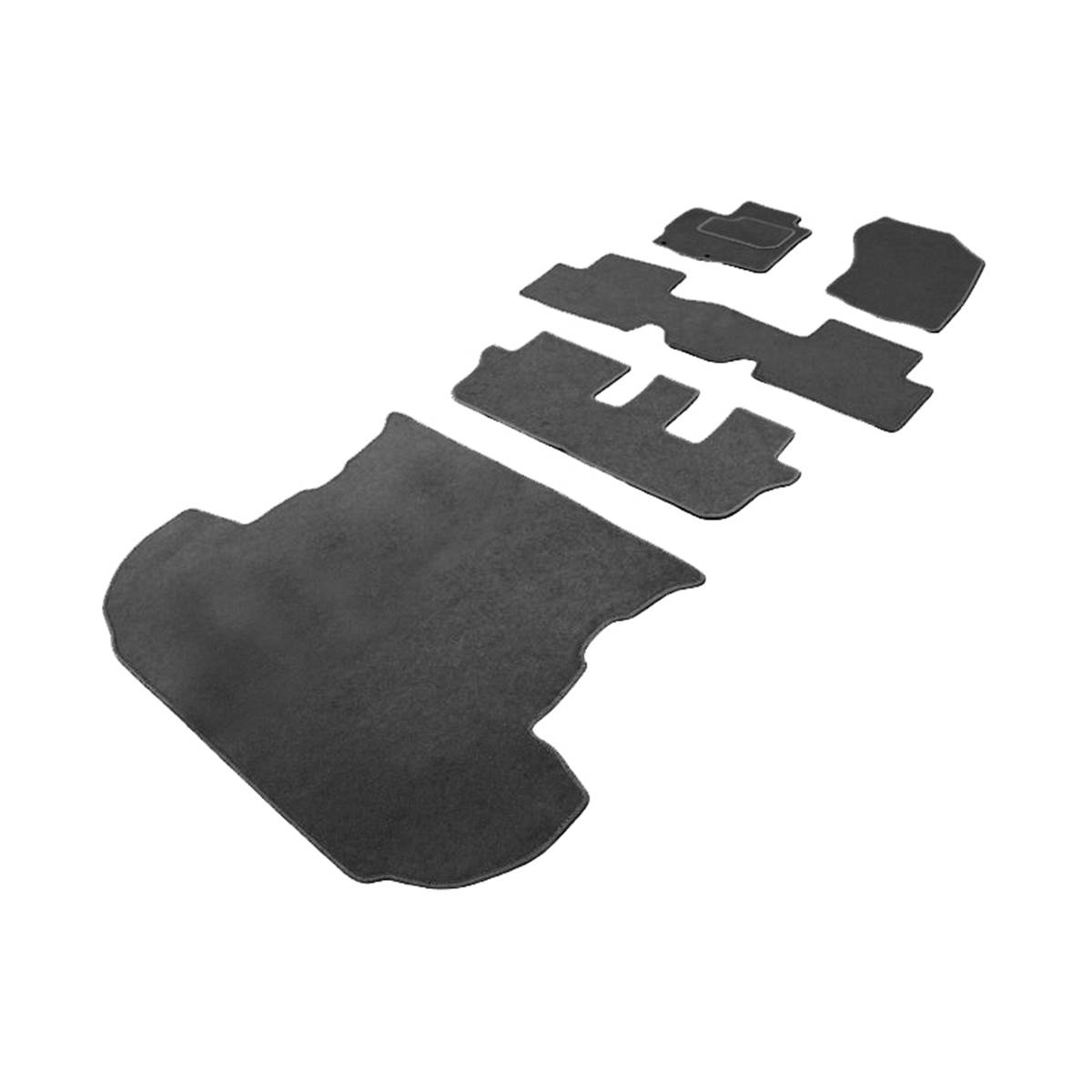 Jeu Complet De Tapis Et Tapis De Coffre Sur Mesure Qualité Grand Tourisme Gris