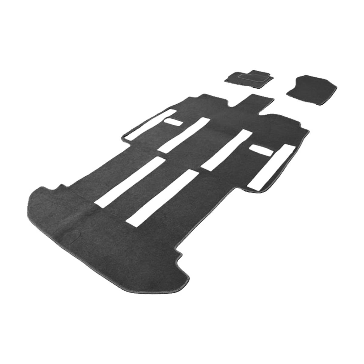 Jeu Complet De Tapis Sur Mesure Pour Monospace Qualité Grand Tourisme Gris