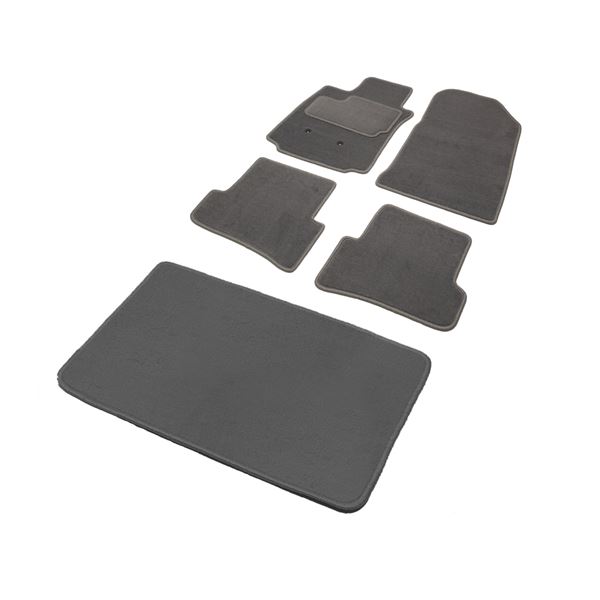 Jeu complet de tapis sur mesure et tapis de coffre qualité PREMIUM gris