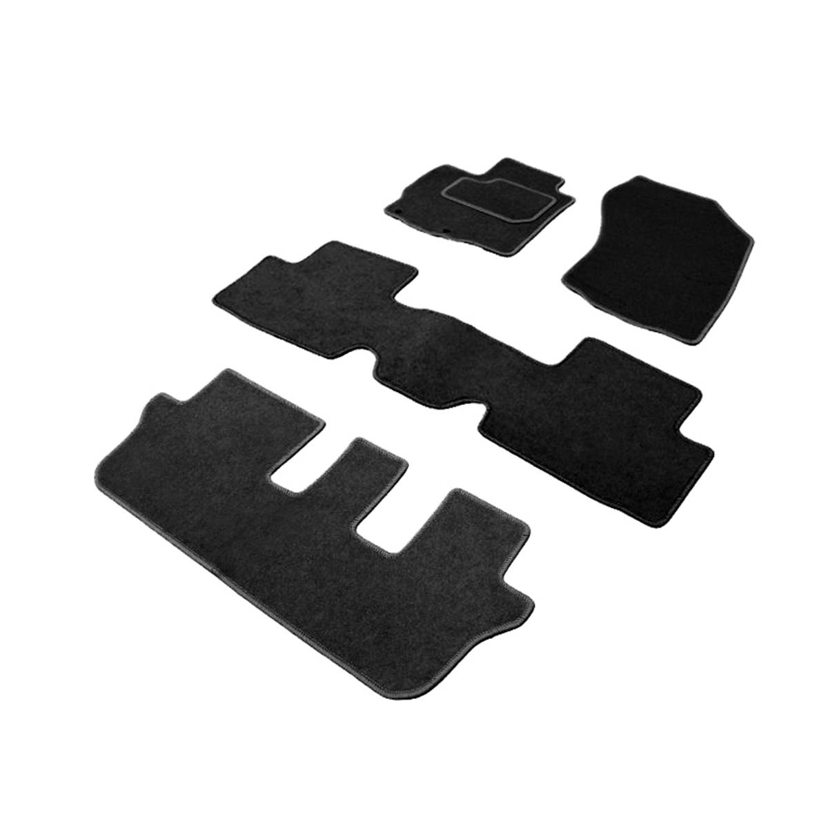 Jeu Complet De Tapis Sur Mesure Qualité Premium Noir