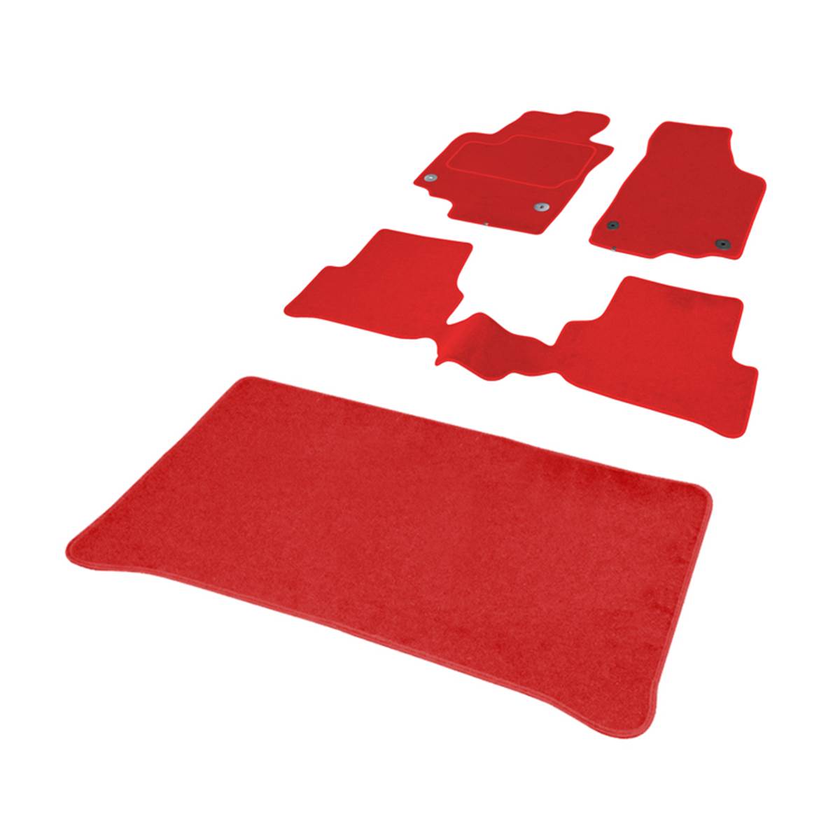 Jeu Complet De Tapis Et Tapis De Coffre Sur Mesure Qualité Elite Rouge