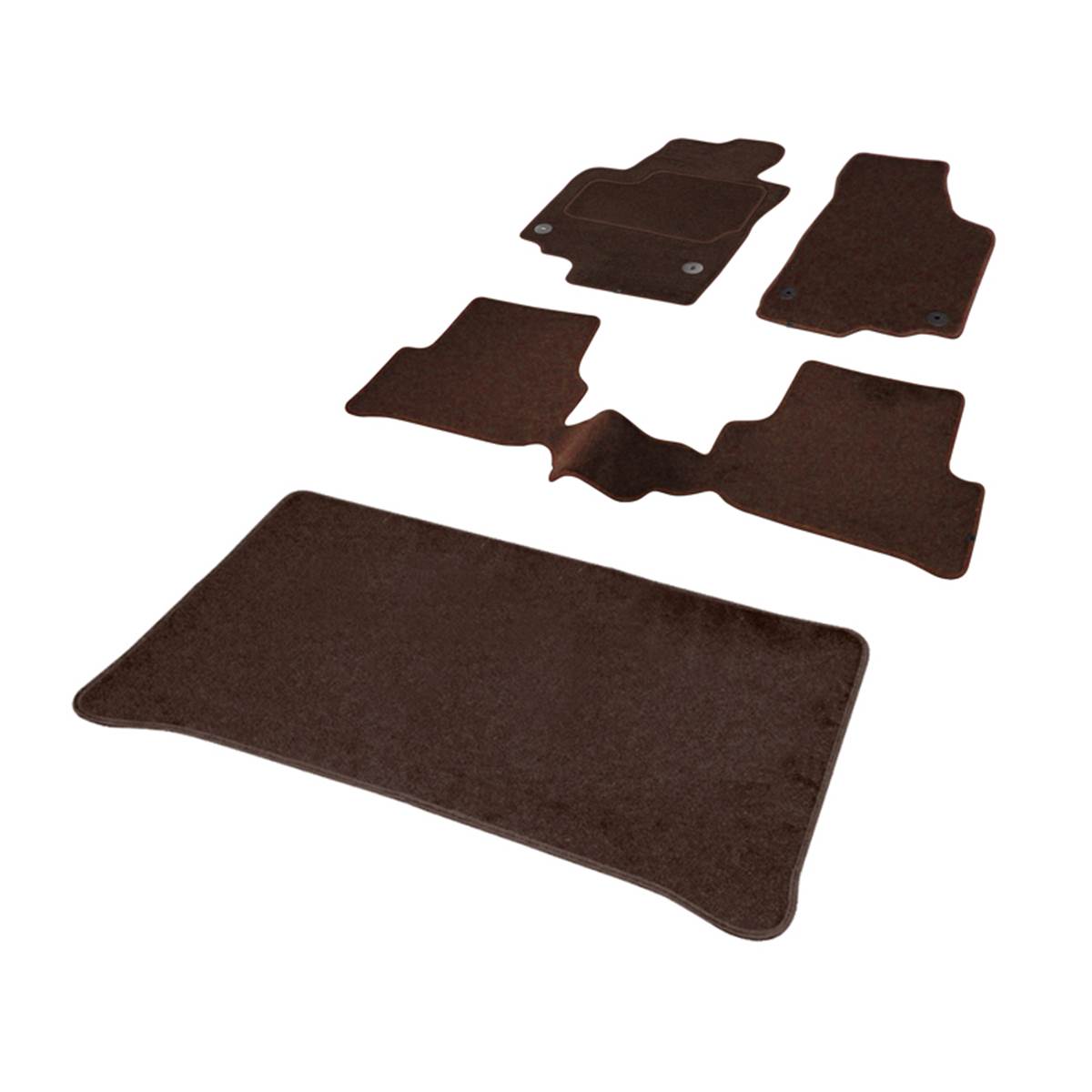 Jeu Complet De Tapis Et Tapis De Coffre Sur Mesure Qualité Elite Marron
