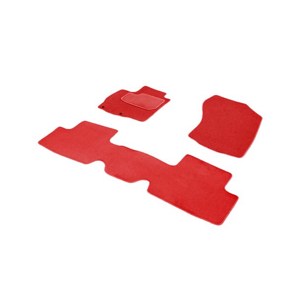 Tapis avant et 1er rang arrière sur mesure qualité ELITE rouge