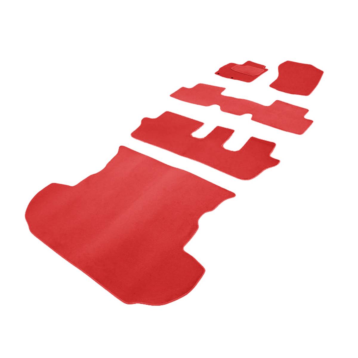 Jeu Complet De Tapis Et Tapis De Coffre Sur Mesure Qualité Elite Rouge