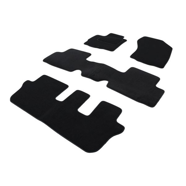 Jeu complet de tapis sur mesure qualité CARAT surpiqures grises