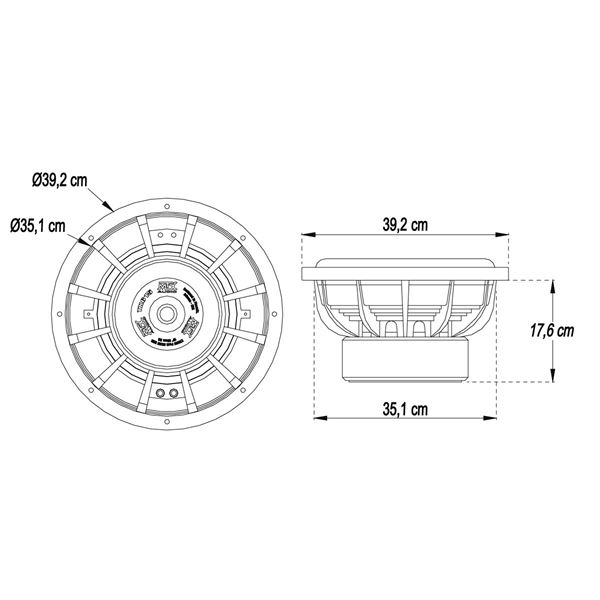 Subwoofer MTX TX615