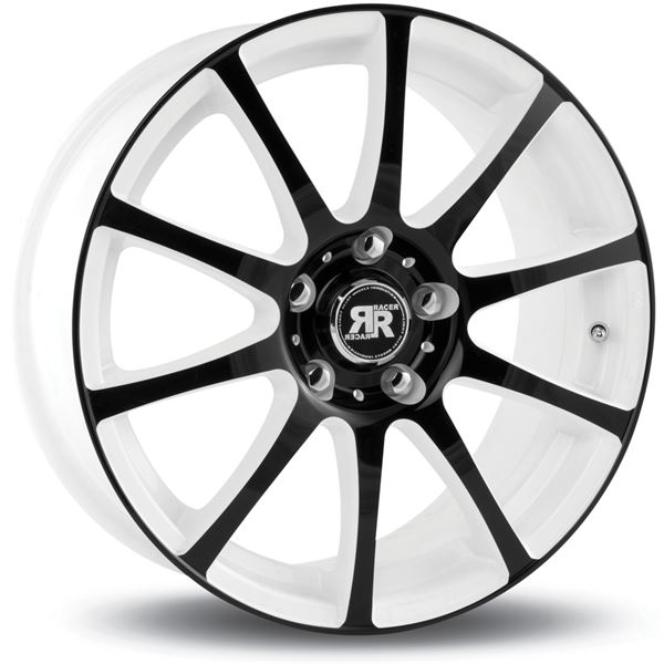 Jante RACER Axis Blanc Face Polie Noire 7x16 4x108ET35
