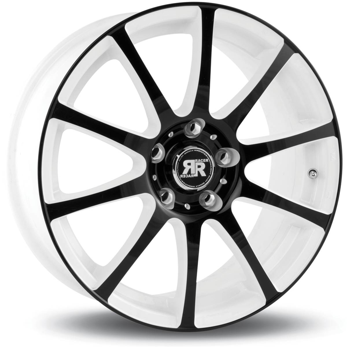 Jante Racer Axis Blanc Face Polie Noire 7x17 4x108et25