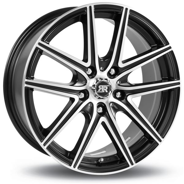 Jante aluminium Racer 15 pouces Noir Satin Face Polie