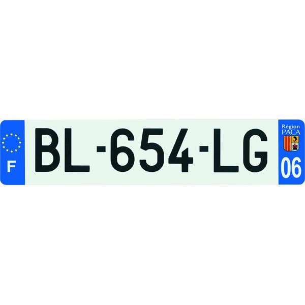 Plaque d'immatriculation Showroom 520x110mm