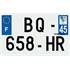 Plaque immatriculation hybride 210 x 130 mm département 45