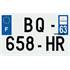 Plaque immatriculation hybride 210 x 130 mm département 63
