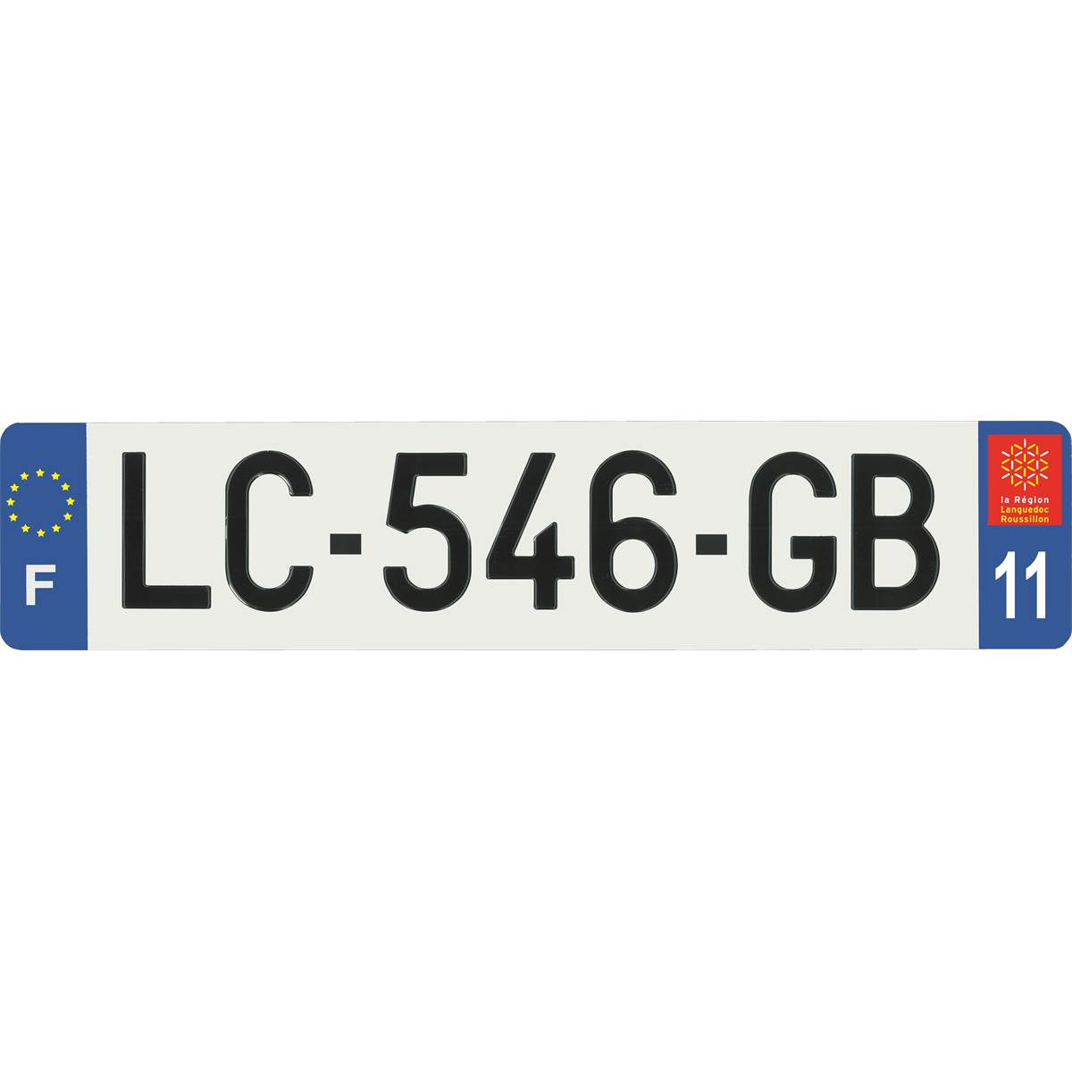 Plaque Immatriculation Alu Hybride 520 X 110 Mm Département 11
