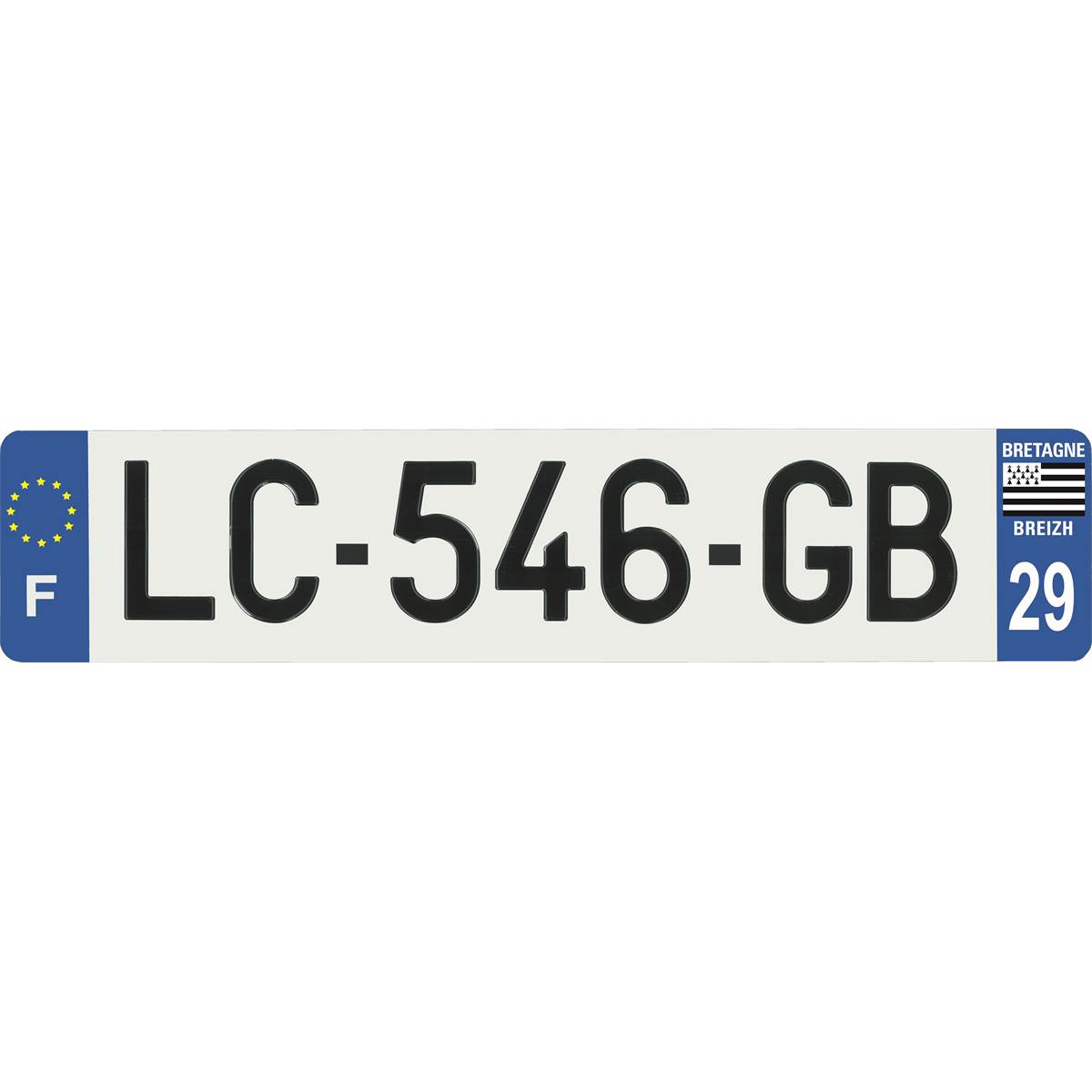 Plaque Immatriculation Alu Hybride 520 X 110 Mm Département 29