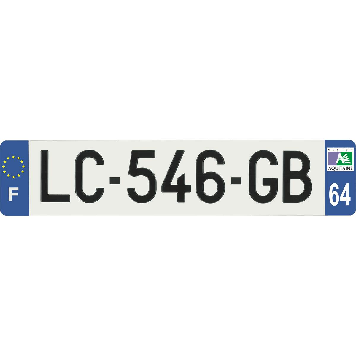 Plaque Immatriculation Alu Hybride 520 X 110 Mm Département 64