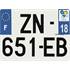 Plaque immatriculation Hybride 275 x 200 mm département 18