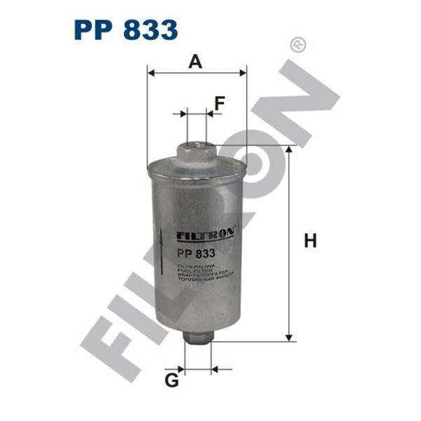 Filtre à gasoil Filtron PP833