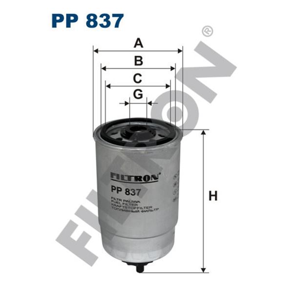 Filtre à gasoil Filtron PP837