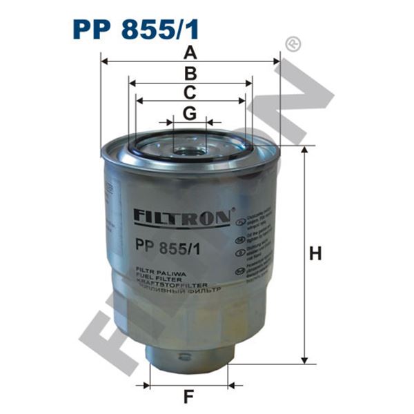 Filtre à gasoil Filtron PP855/1
