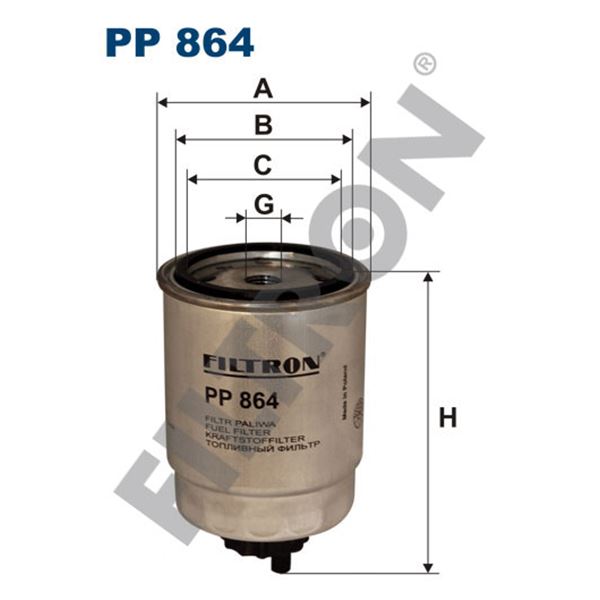 Filtre à gasoil Filtron PP864