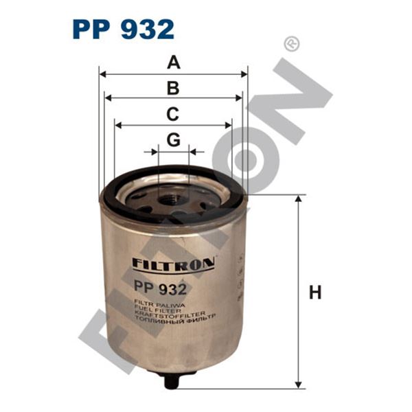 Filtre à gasoil Filtron PP932