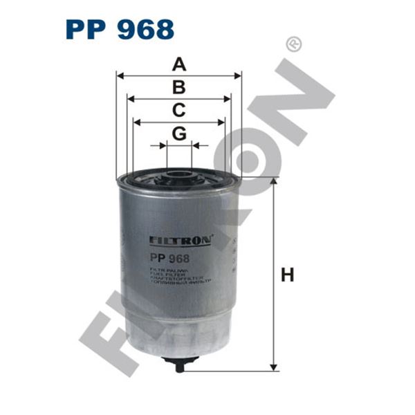 Filtre à gasoil Filtron PP968