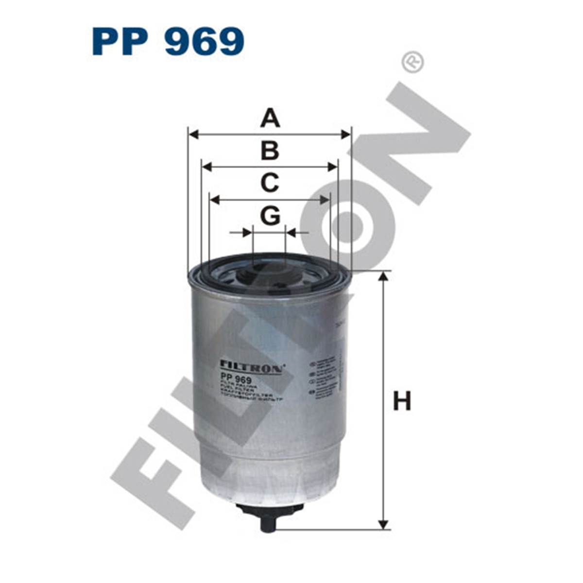 Filtre À Gasoil Filtron Pp969