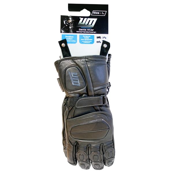 Gants hiver en cuir homologués EPI UM taille M