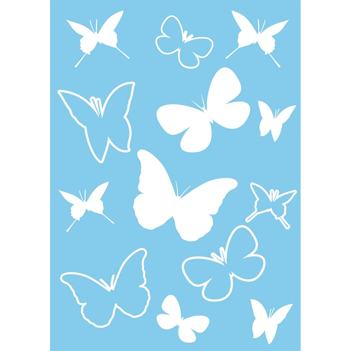 Sticker Carrosserie Papillons Blanc Cadox