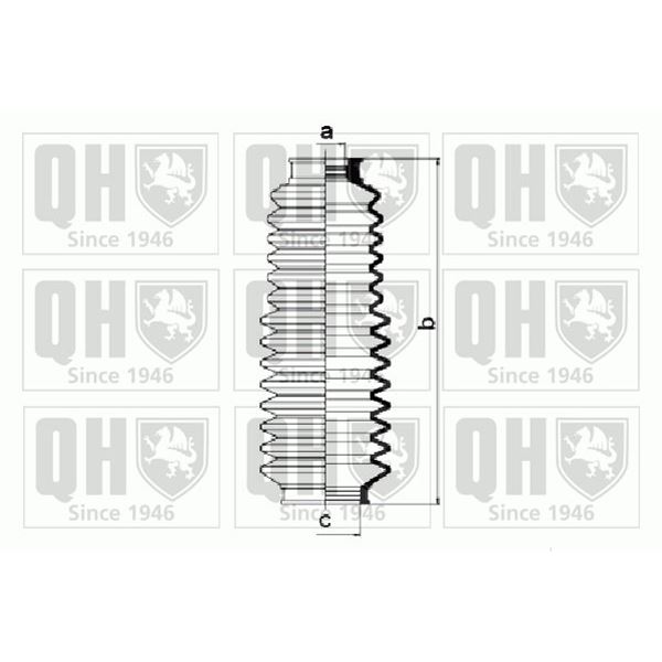 1 soufflet de crémaillère de direction Quinton Hazell QG1003