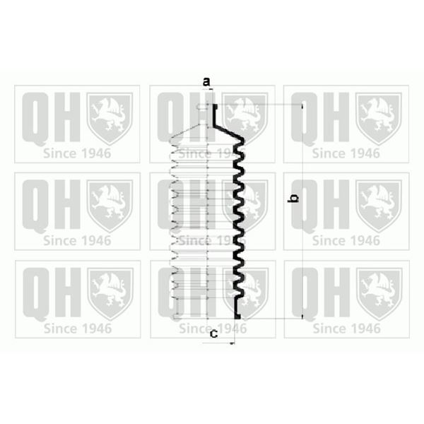1 soufflet de crémaillère de direction Quinton Hazell QG1004