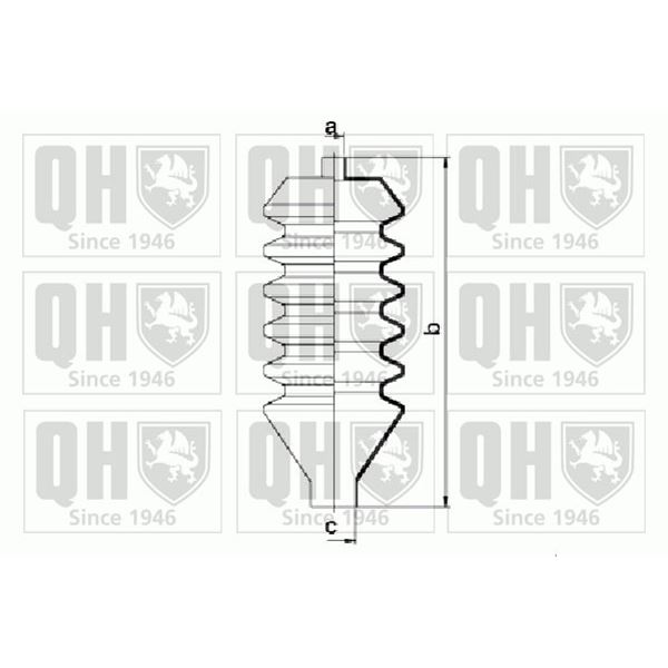1 soufflet de crémaillère de direction Quinton Hazell QG1010