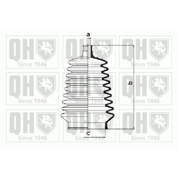 1 soufflet de crémaillère de direction Quinton Hazell QG1011