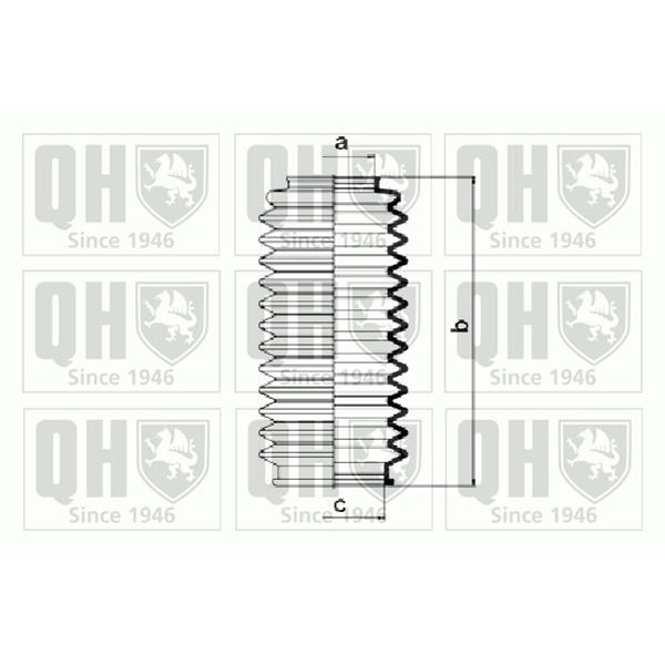 1 soufflet de crémaillère de direction Quinton Hazell QG1020