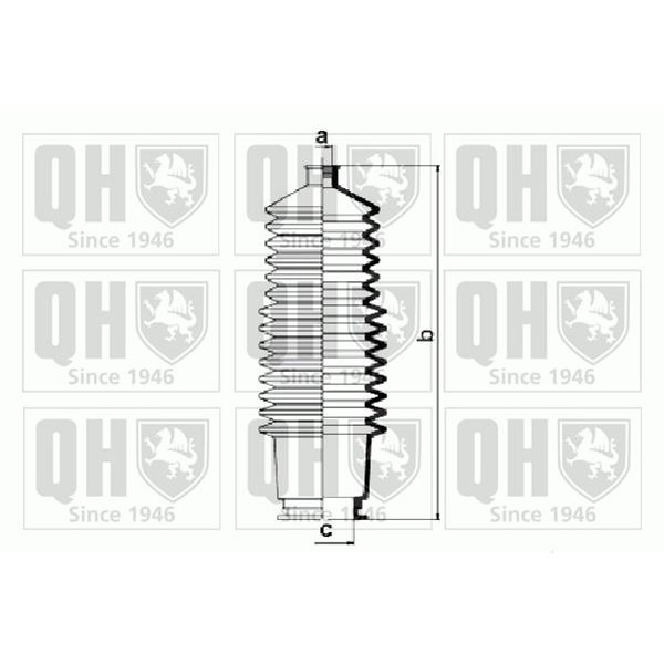 1 soufflet de crémaillère de direction Quinton Hazell QG1029