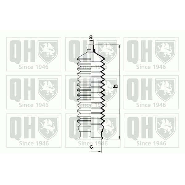 1 soufflet de crémaillère de direction Quinton Hazell QG1032