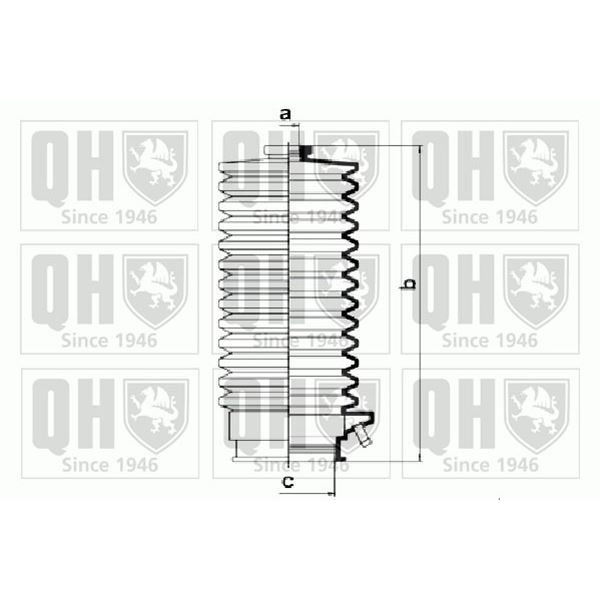 1 soufflet de crémaillère de direction Quinton Hazell QG1038