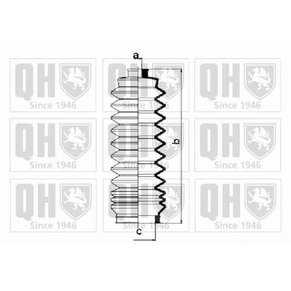 1 soufflet de crémaillère de direction Quinton Hazell QG1043