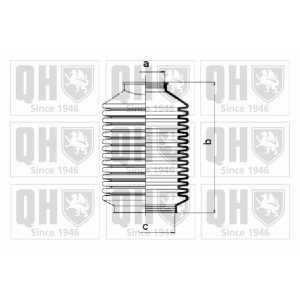 1 soufflet de crémaillère de direction Quinton Hazell QG1064
