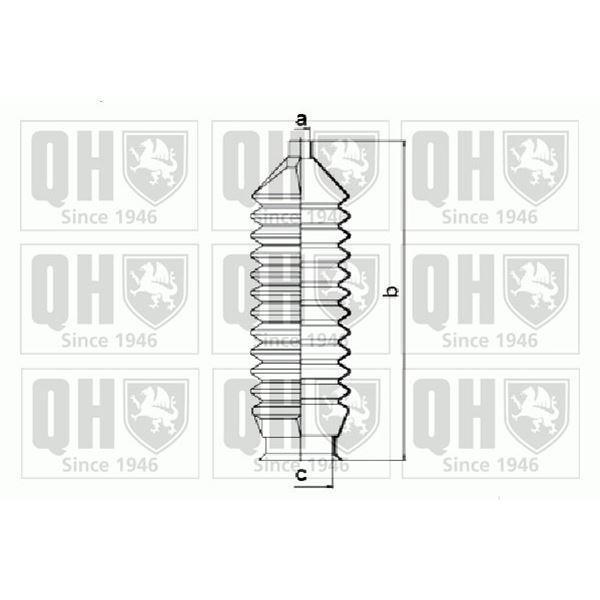 1 soufflet de crémaillère de direction Quinton Hazell QG1169