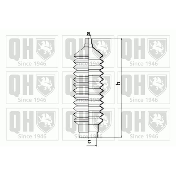 1 soufflet de crémaillère de direction Quinton Hazell QG1169